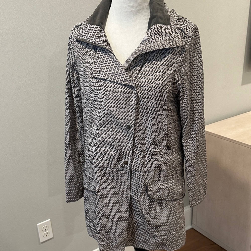 LOLE Geo-Print Lightweight rain  Coat - Gray